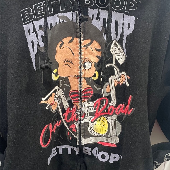 Betty Boop Black Zip-Up Jacket - Picture 3 of 4